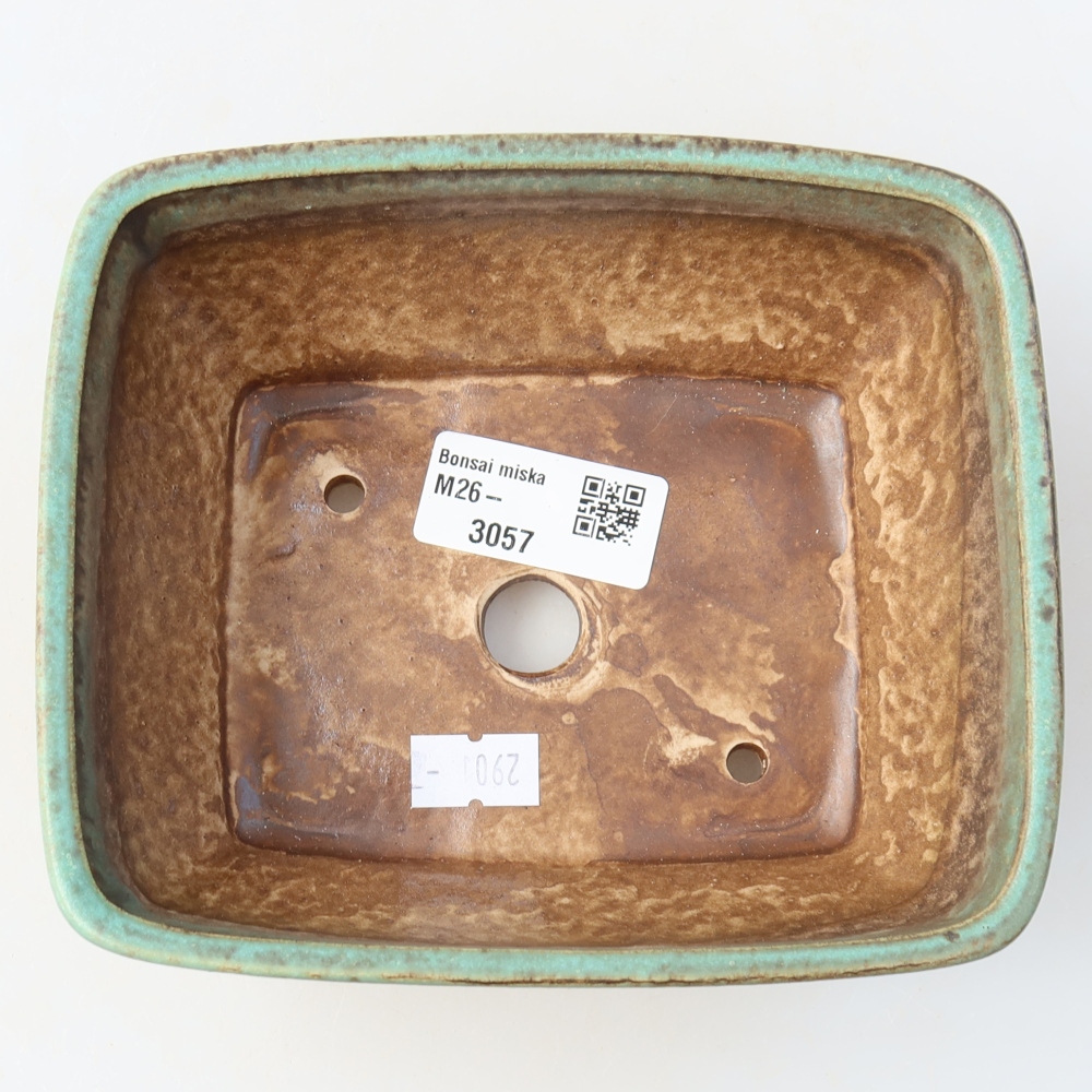 Ceramiczna miska do bonsai 15 x 12,5 x 5,5 cm, kolor zielony
