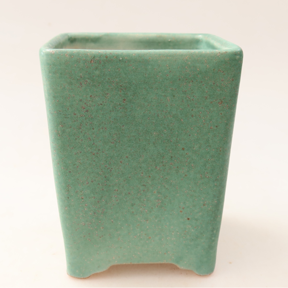 Ceramiczna miska do bonsai 9 x 9 x 11,5 cm, kolor zielony
