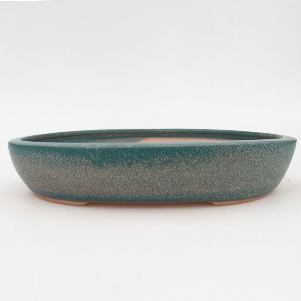 Ceramiczna miska do bonsai 22 x 17 x 4 cm, kolor niebieski