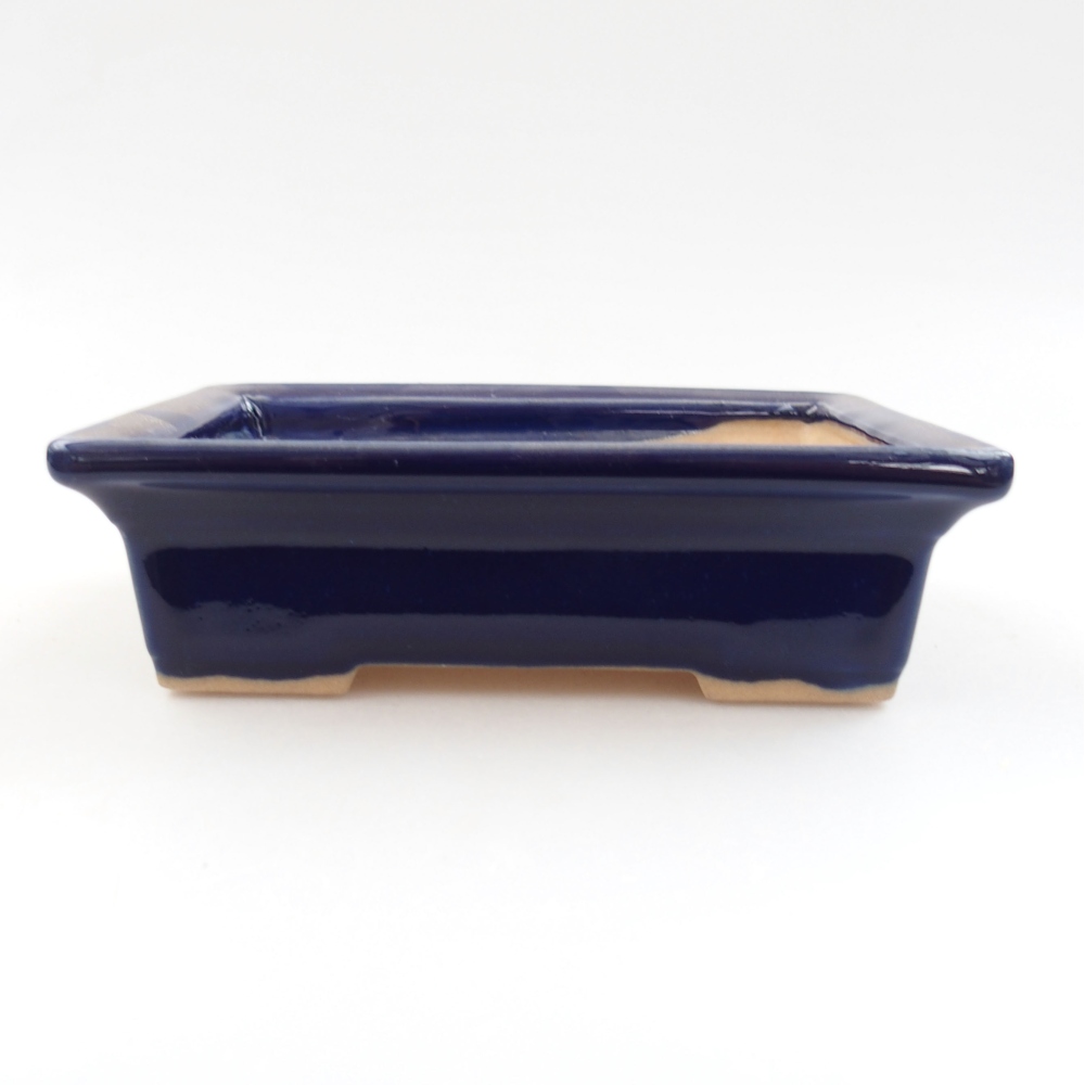 Ceramiczna miska bonsai 13 x 10 x 4 cm, kolor niebieski