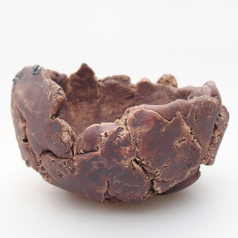 Muszla ceramiczna 9 x 8,5 x 6 cm, kolor brązowy