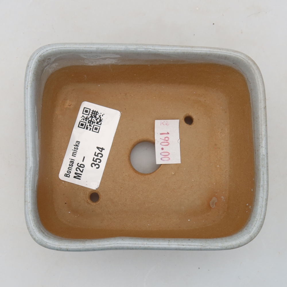 Ceramiczna miska do bonsai 10,5 x 8,5 x 4 cm, szara