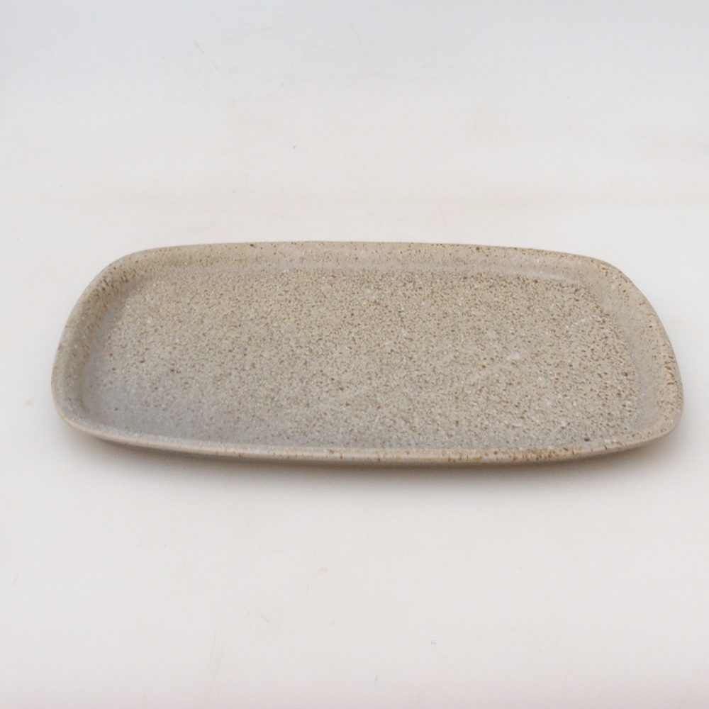 Ceramiczny spodek H08 – 22,5 x 16 x 1 cm – beżowy