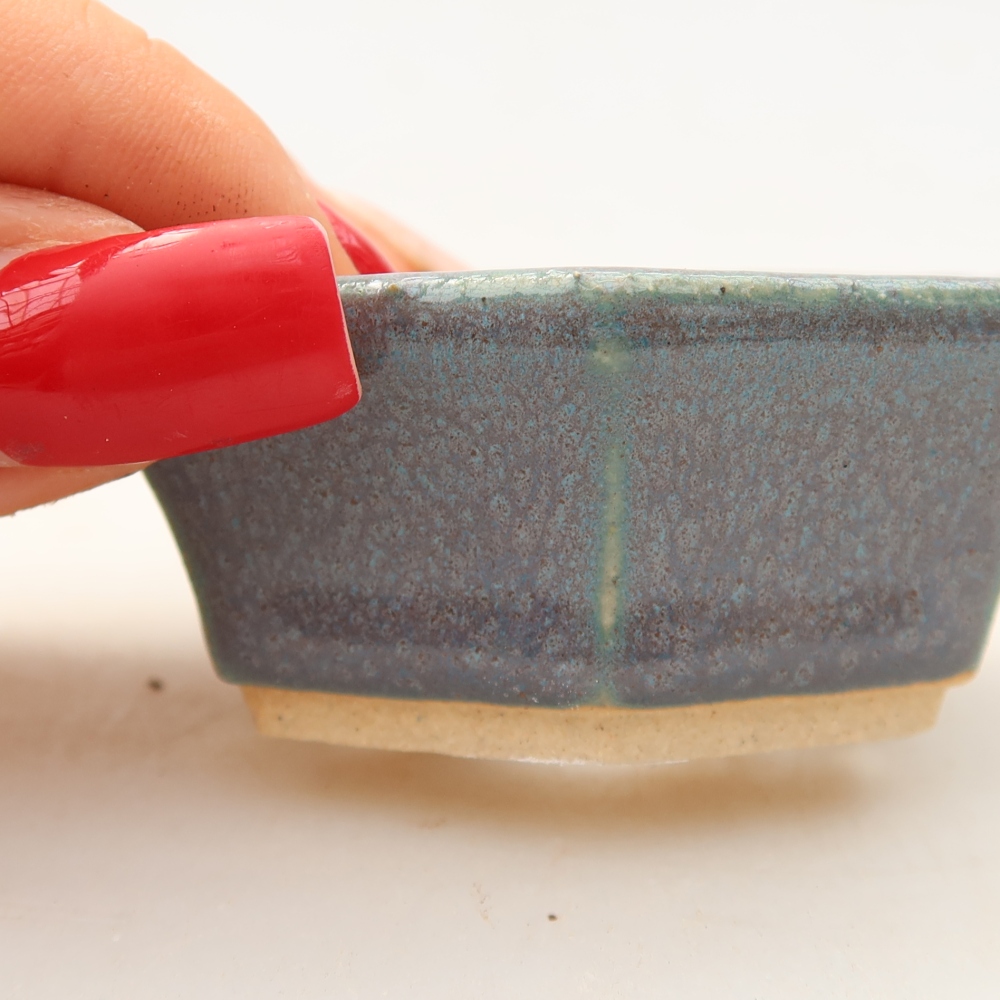 Ceramiczna miseczka do bonsai 6 x 5,5 x 2,5 cm, kolor szary