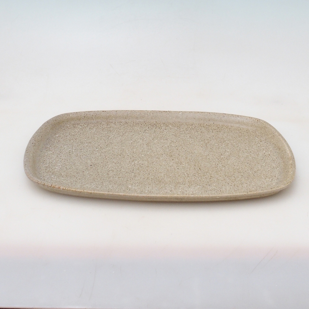 Ceramiczny spodek H09 – 28,5 x 19,5 x 1,5 cm – beżowy