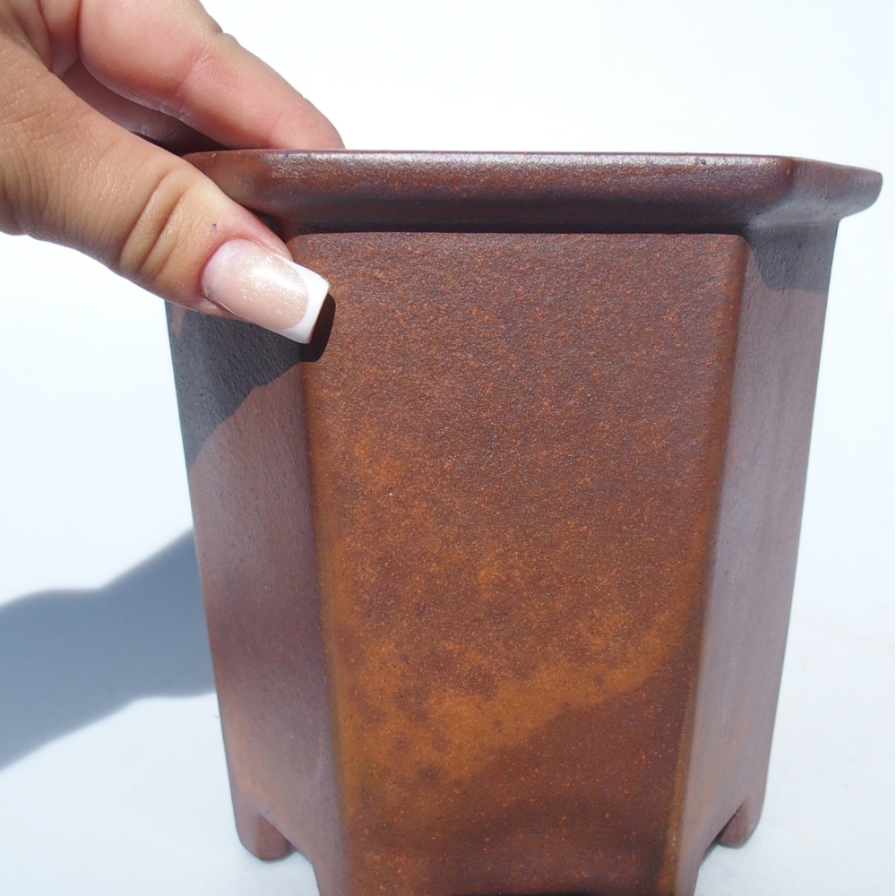 Miska 15,5 x 14 x 14,5 cm brązowa