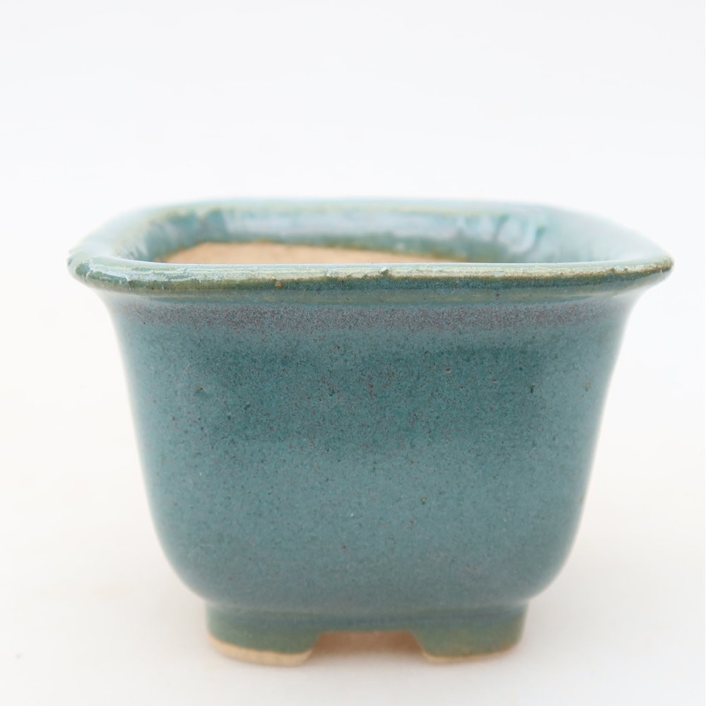 Ceramiczna miseczka do bonsai 6,5 x 6,5 x 5 cm, kolor niebieski