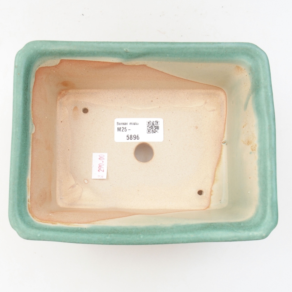 Ceramiczna miska bonsai 18 x 14 x 7,5 cm, kolor zielony