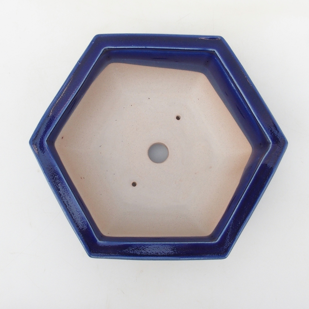Bonsai bowl H05 - 19 x 21,5 x 7 cm. - niebieski