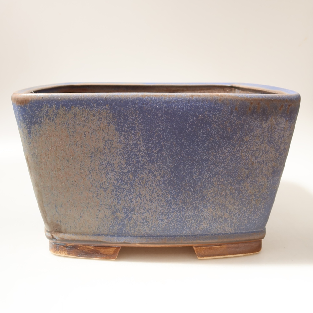 Ceramiczna miska do bonsai 26,5 x 26,5 x 15,5 cm, kolor niebieski
