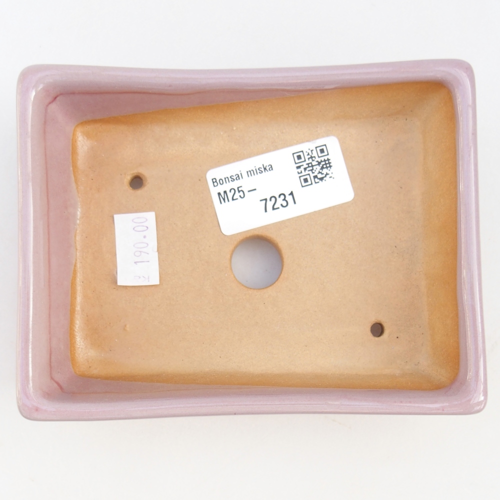 Ceramiczna miska na bonsai 12 x 9 x 3,5 cm, różowa
