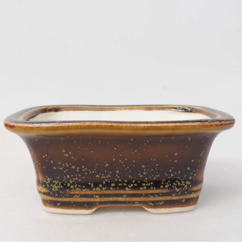 Mini miska do bonsai 10 x 7,5 x 4 cm, żółta