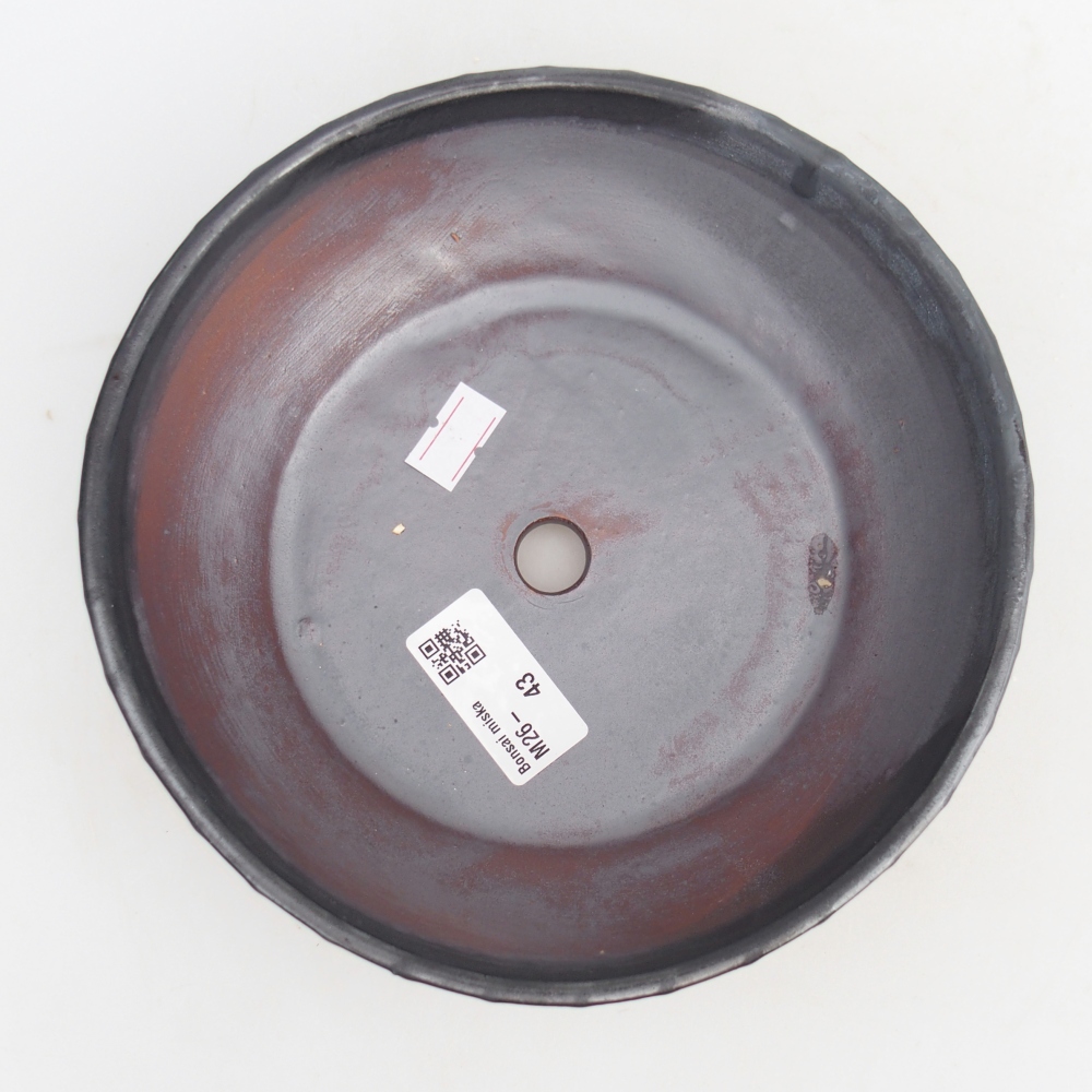 Ceramiczna miska do bonsai 18 x 18 x 5,5 cm, czarna