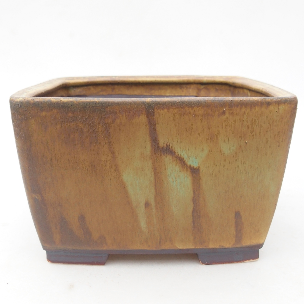 Ceramiczna miska na bonsai 16 x 16 x 10 cm, zielona