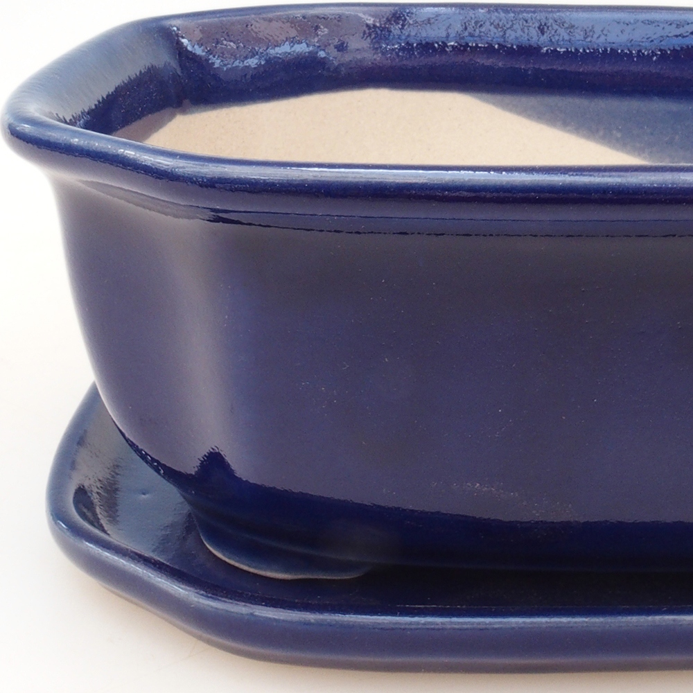 Bonsai bowl + spodek H32 - niebieski