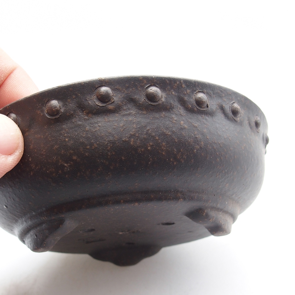 Miska 11,5 x 11,5 x 4 cm brązowa ochra