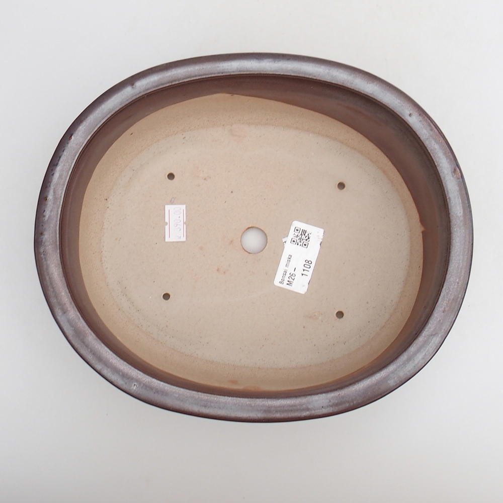 Ceramiczna miska na bonsai 23 x 19 x 7 cm, bordowa