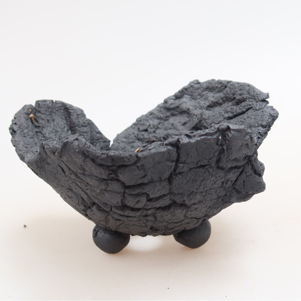 Ceramiczna skorupa  11 x 11 x 7 cm, kolor metaliczny