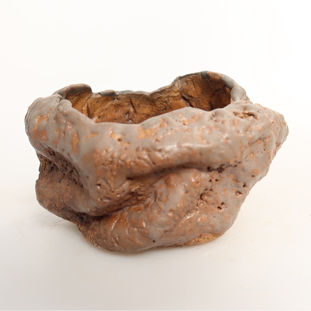 Ceramiczna skorupka  8 x 7,5 x 4,5 cm, kolor zielony