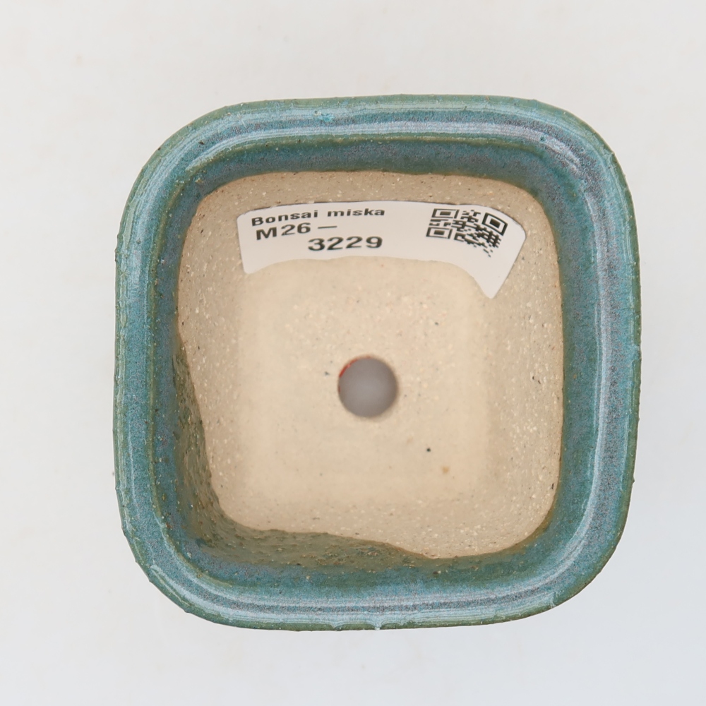 Ceramiczna miseczka do bonsai 6,5 x 6,5 x 5 cm, kolor niebieski