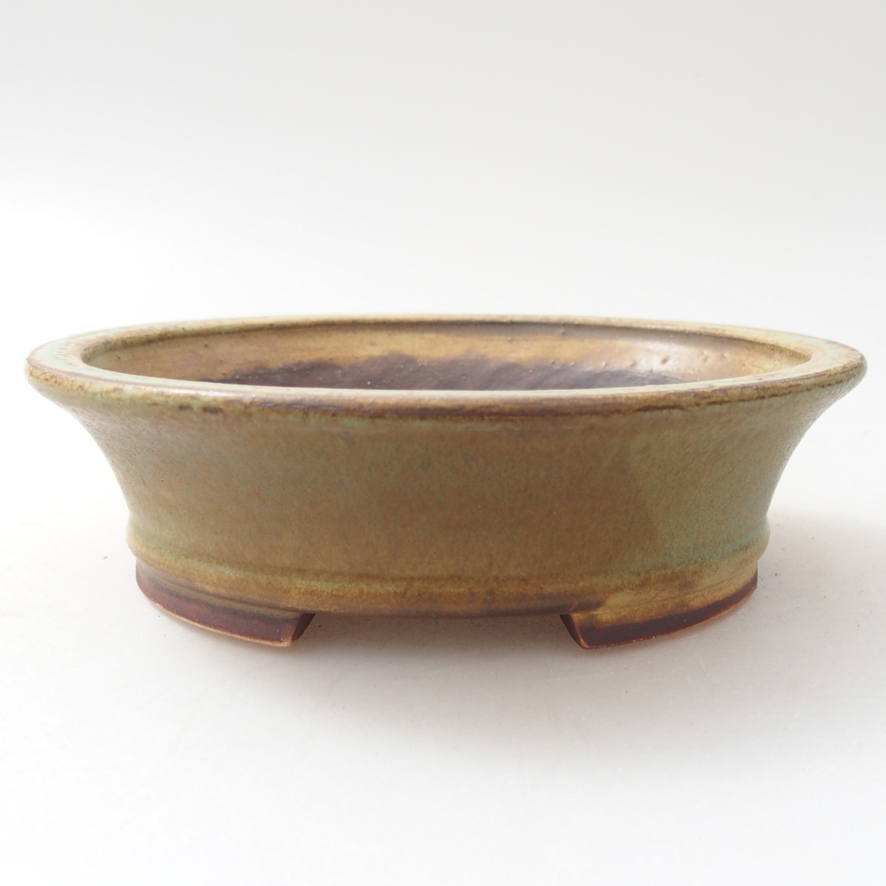 Ceramiczna miska do bonsai 14 x 12,5 x 4 cm, zielona
