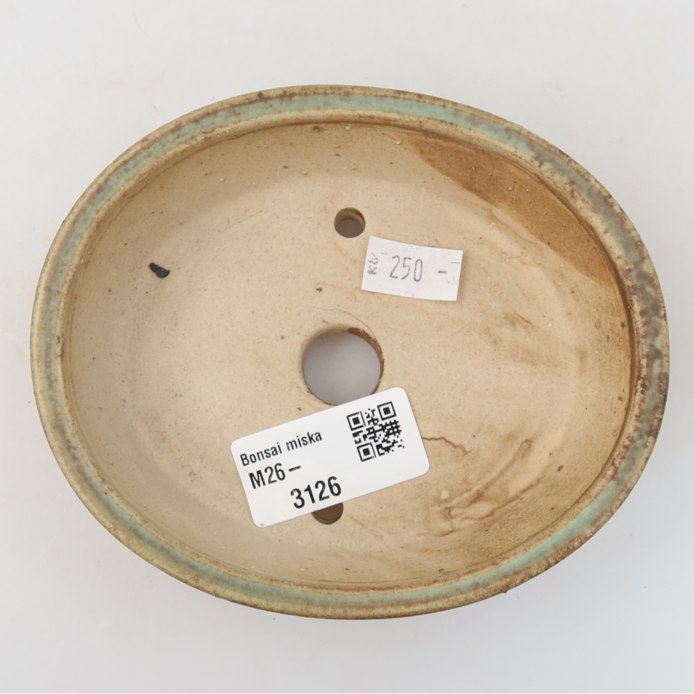 Ceramiczna miska do bonsai 12,5 x 10,5 x 3,5 cm, kolor zielony