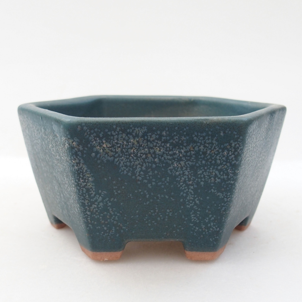 Ceramiczna miska bonsai 10 x 9 x 5 cm, kolor zielony