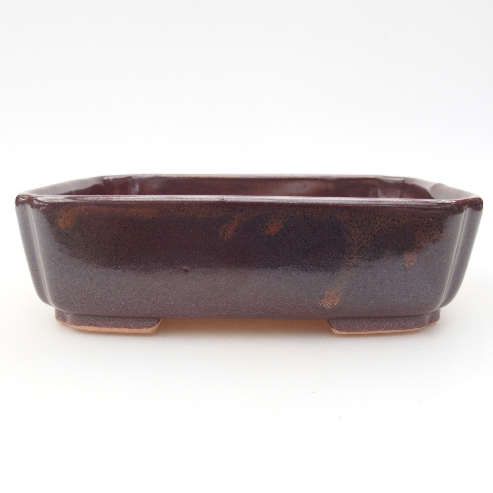 Ceramiczna miska do bonsai 15 x 12 x 4,5 cm, brązowa