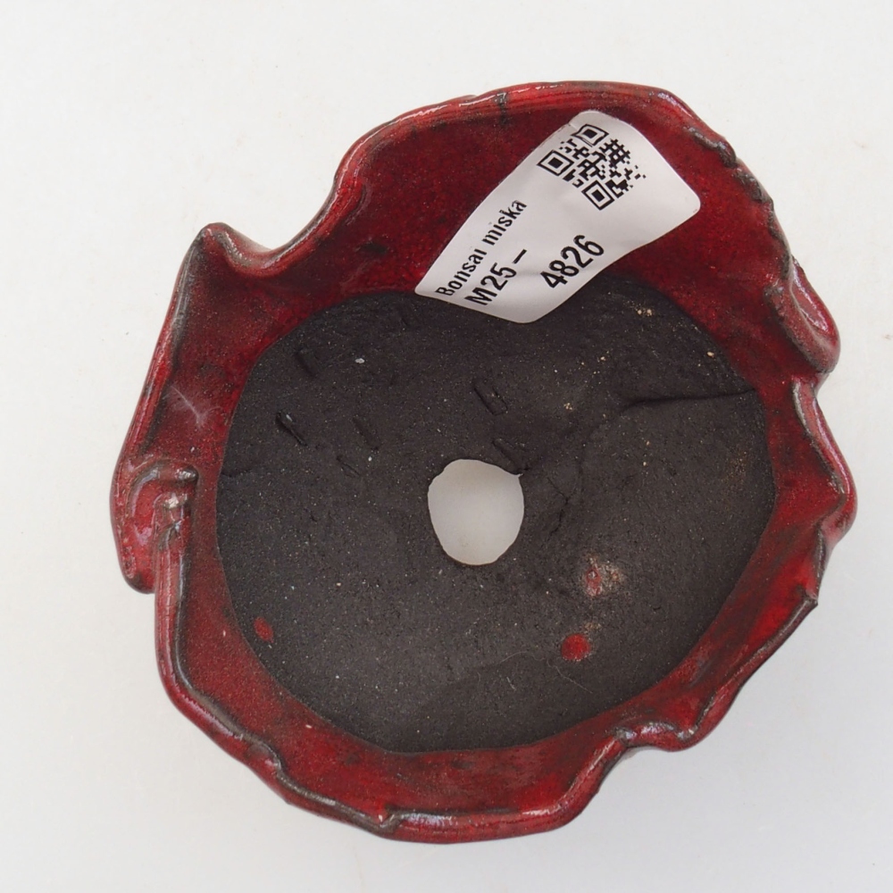 Muszla ceramiczna 8,5 x 8 x 6 cm, kolor czerwony