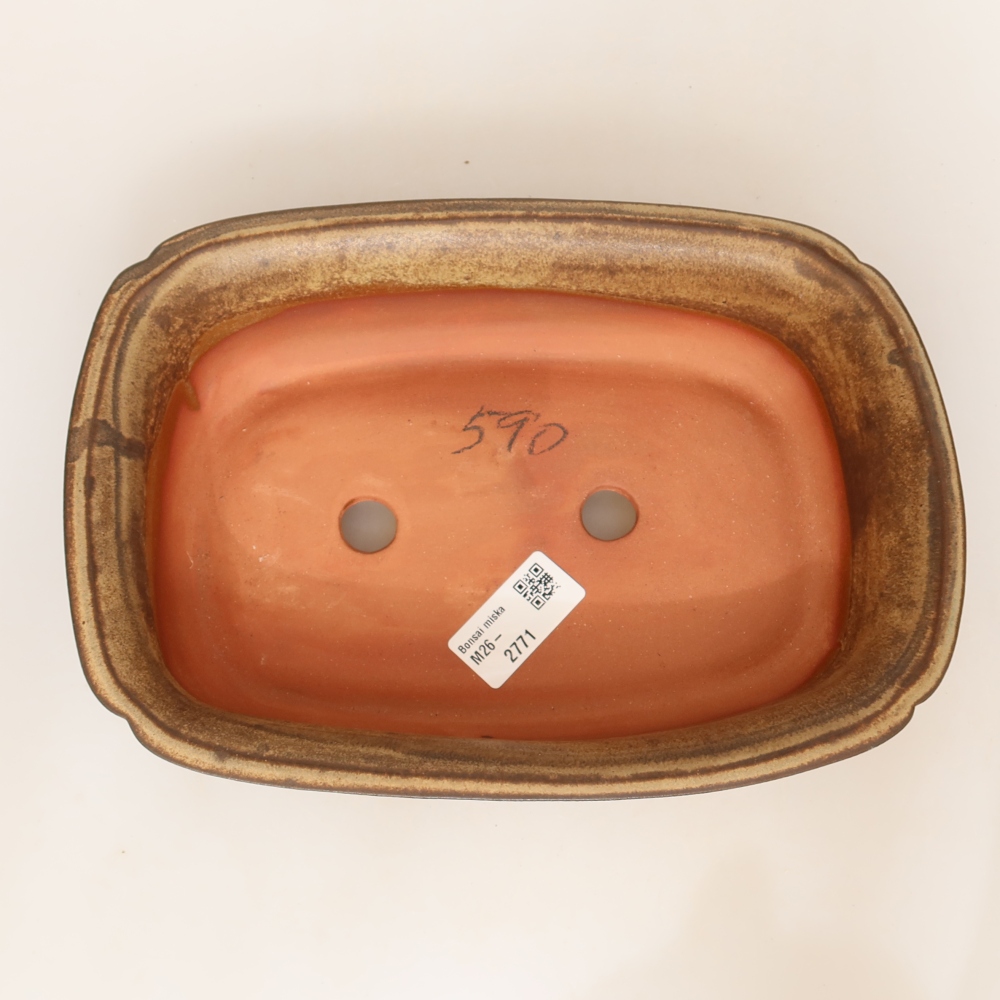 Ceramiczna miska  24 x 17 x 6 cm, kolor brązowy