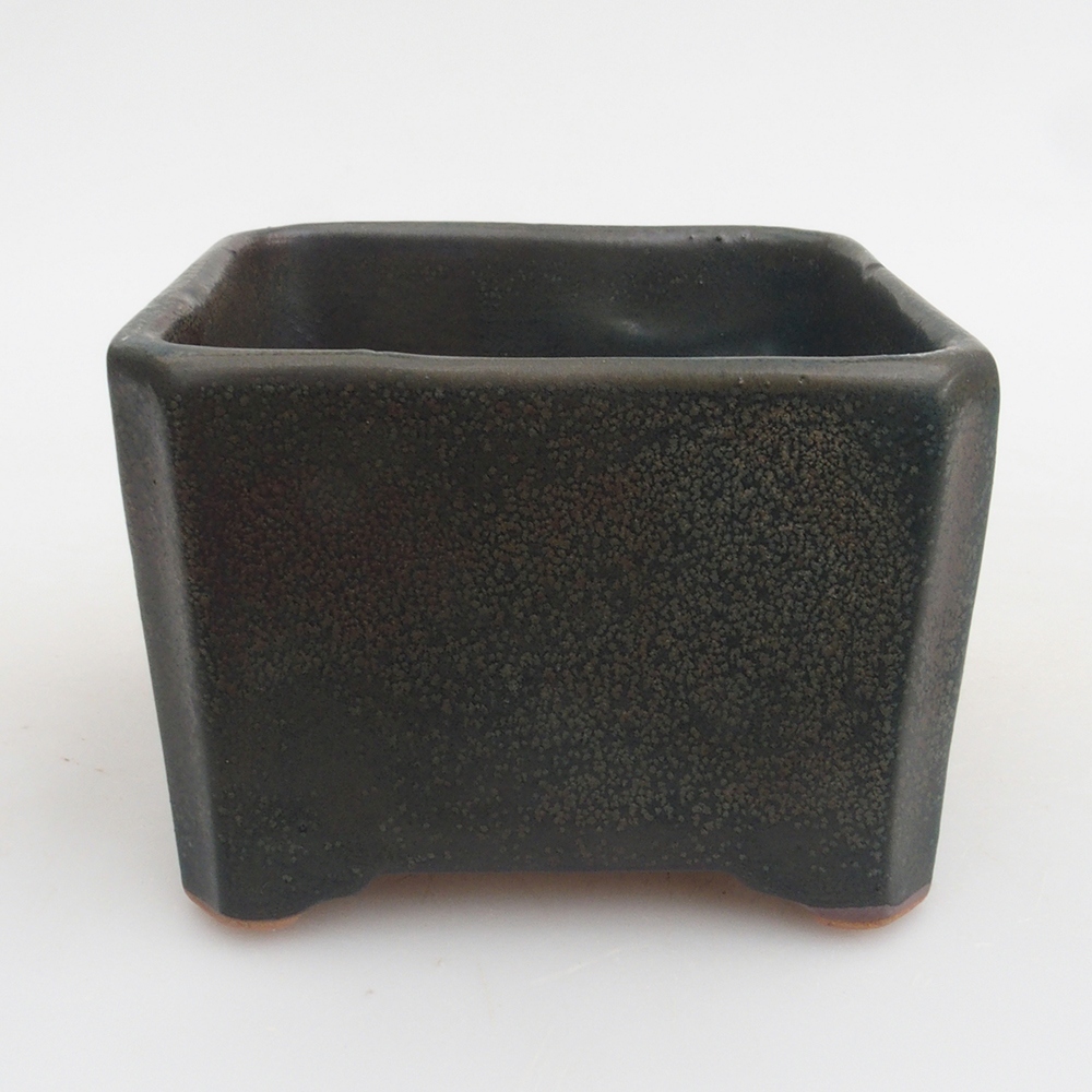 Ceramiczna miska bonsai 9,5 x 9,5 x 7 cm, kolor czary