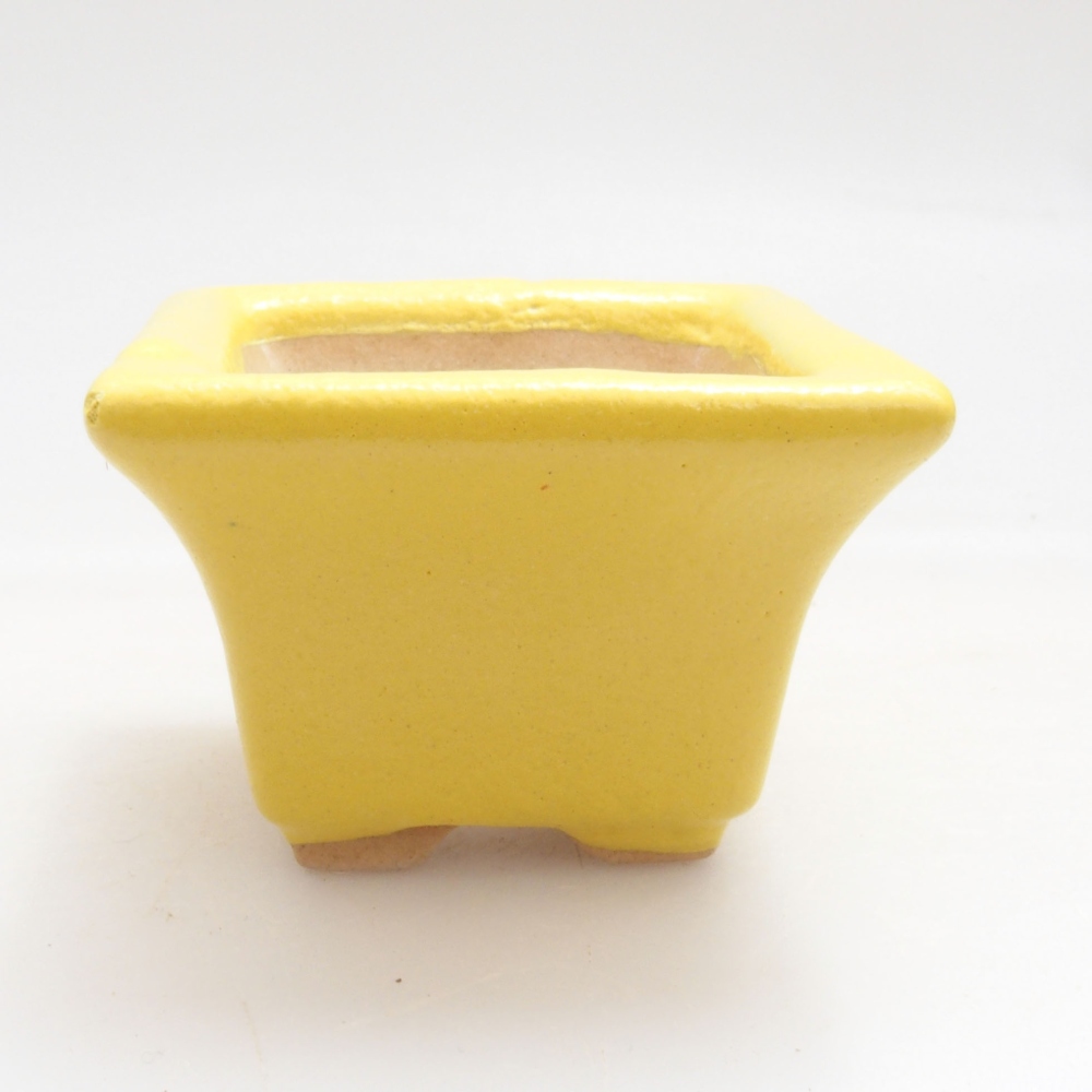 Ceramiczna miska bonsai 5 x 5 x 3,5 cm, żółta