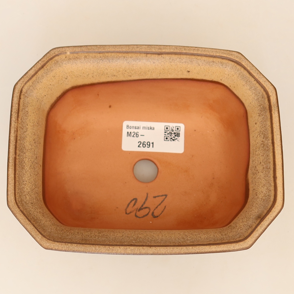 Ceramiczna miska  15 x 12 x 7 cm, kolor brązowy