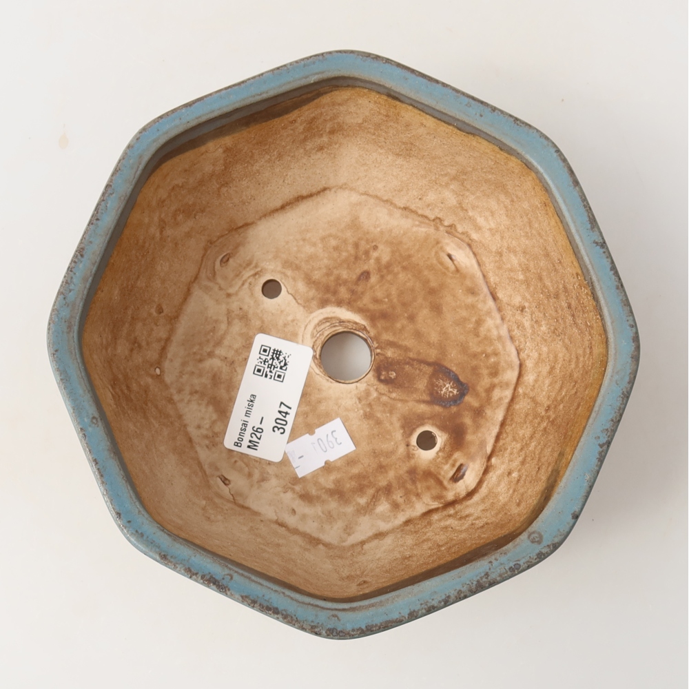 Ceramiczna miska do bonsai 17 x 16 x 6,5 cm, kolor niebieski