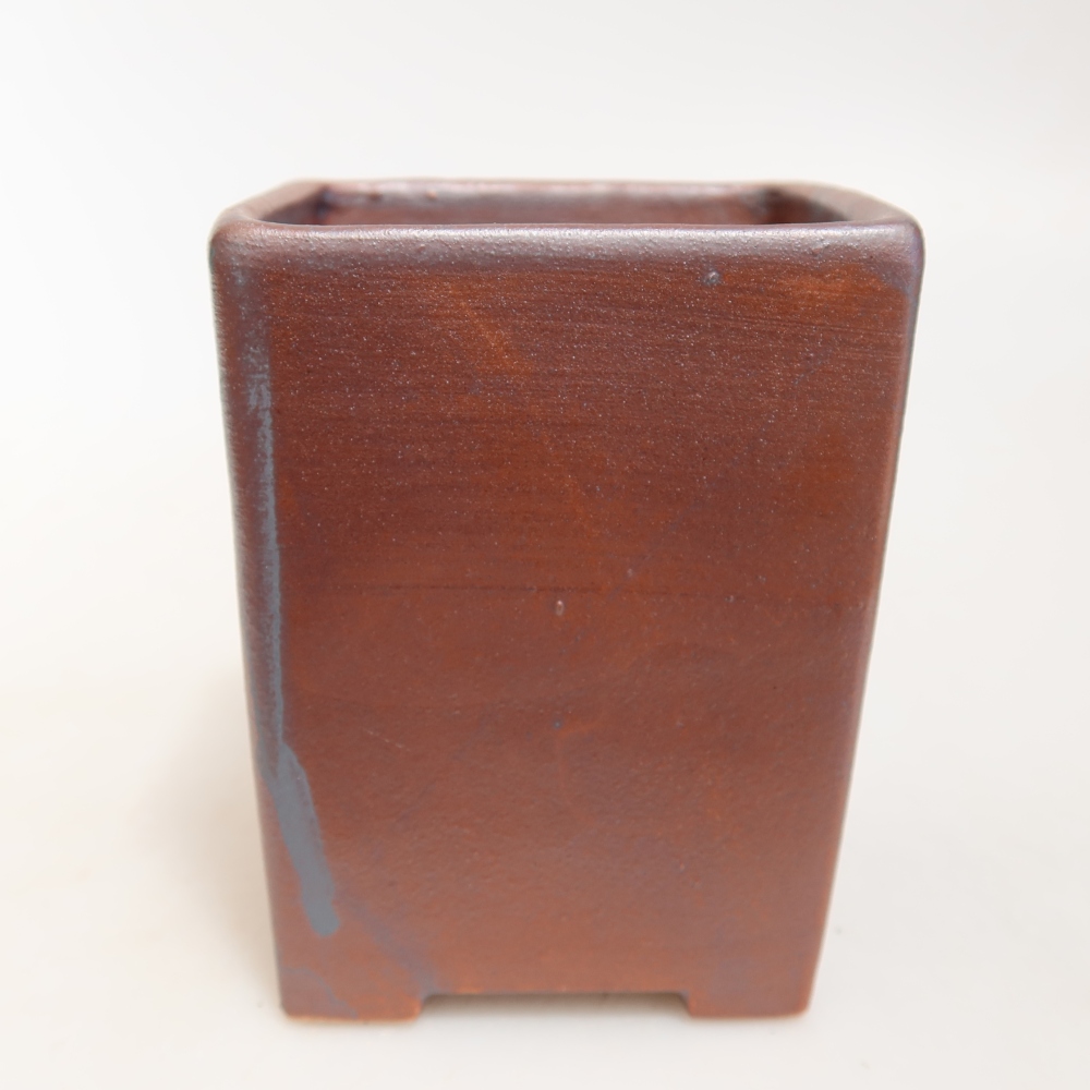 Ceramiczna miska do bonsai 7,5 x 7,5 x 9,5 cm, kolor metaliczny