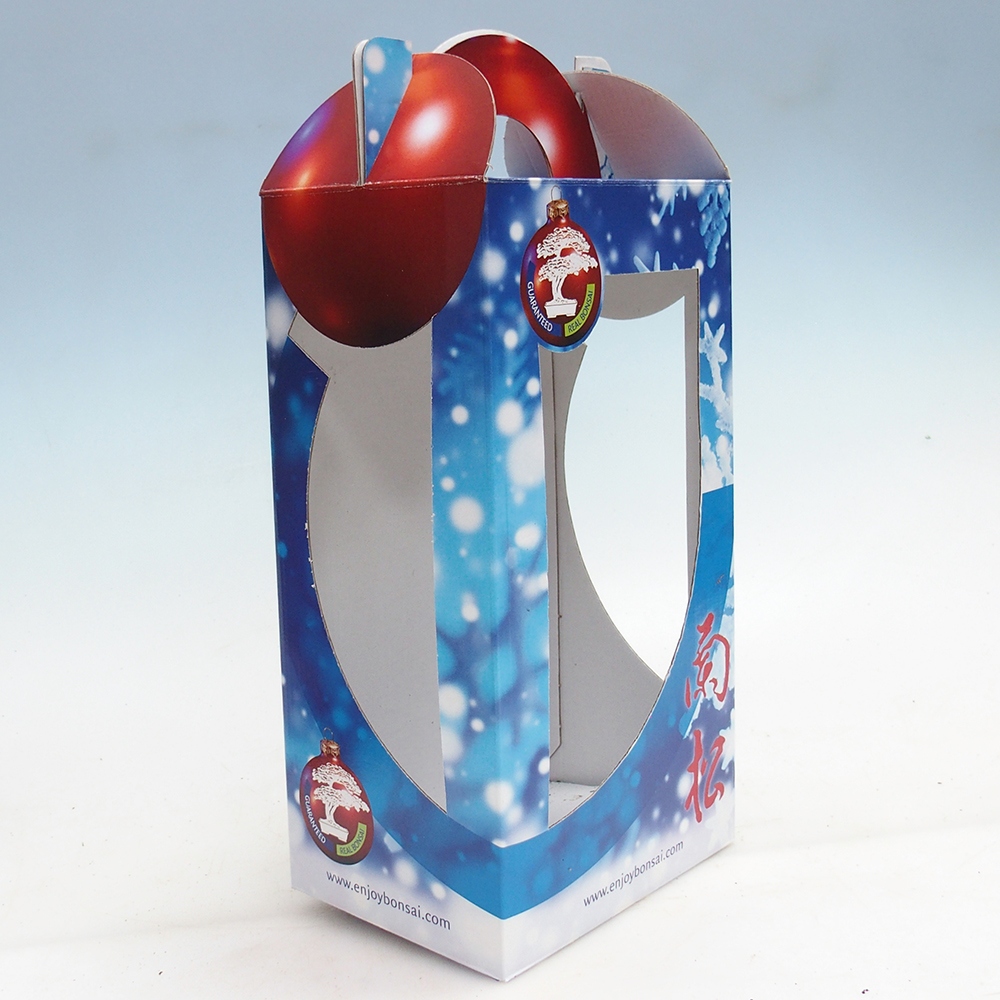 Papierowe pudełko na bonsai na prezent