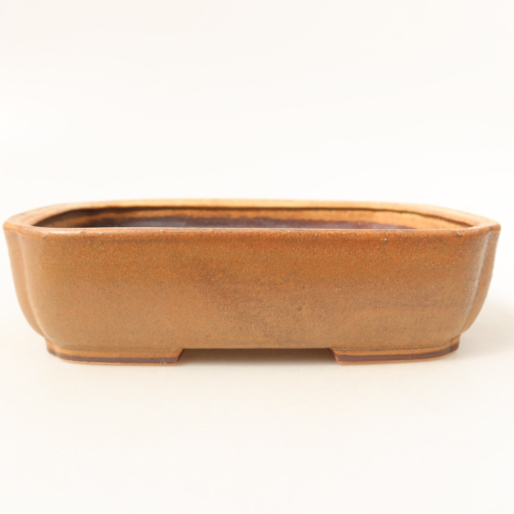 Ceramiczna miska do bonsai 17,5 x 14 x 5 cm, kolor brązowy