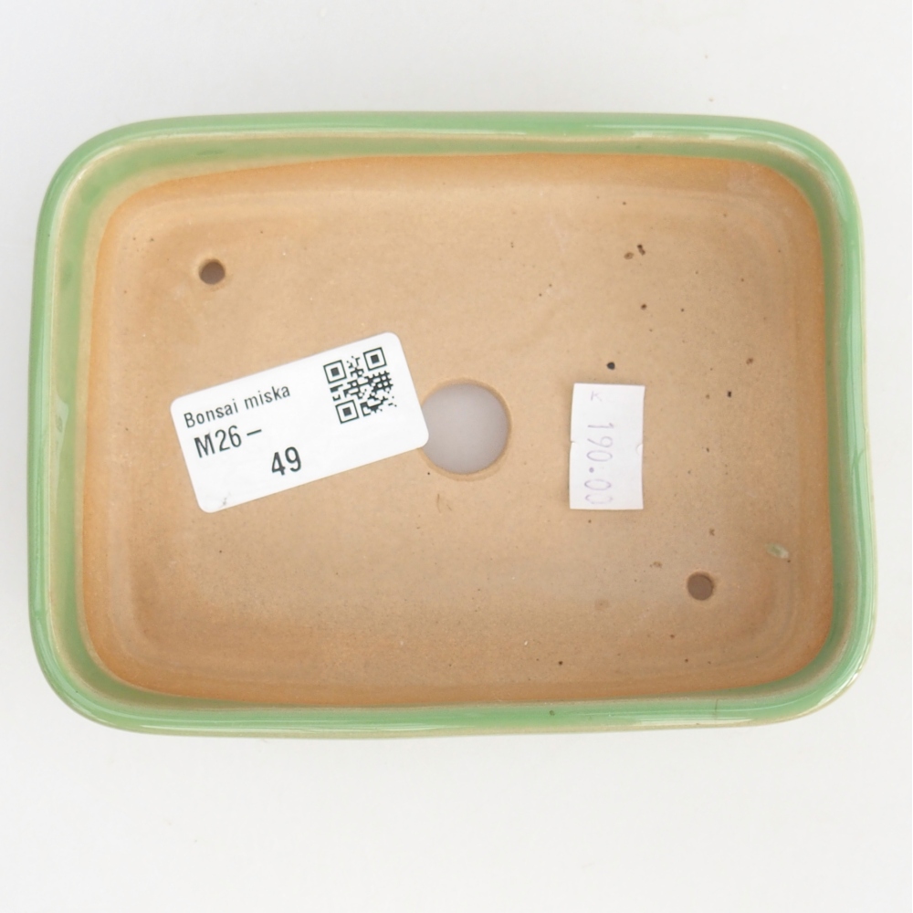 Ceramiczna miska do bonsai 12,5 x 9,5 x 3,5 cm, zielona