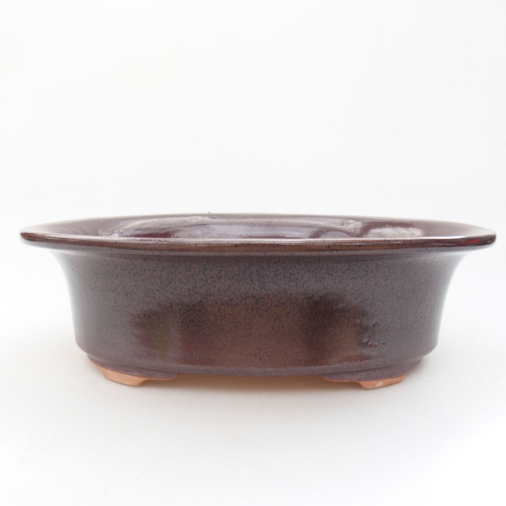 Ceramiczna miska bonsai 23 x 18 x 6,5 cm, kolor brązowy