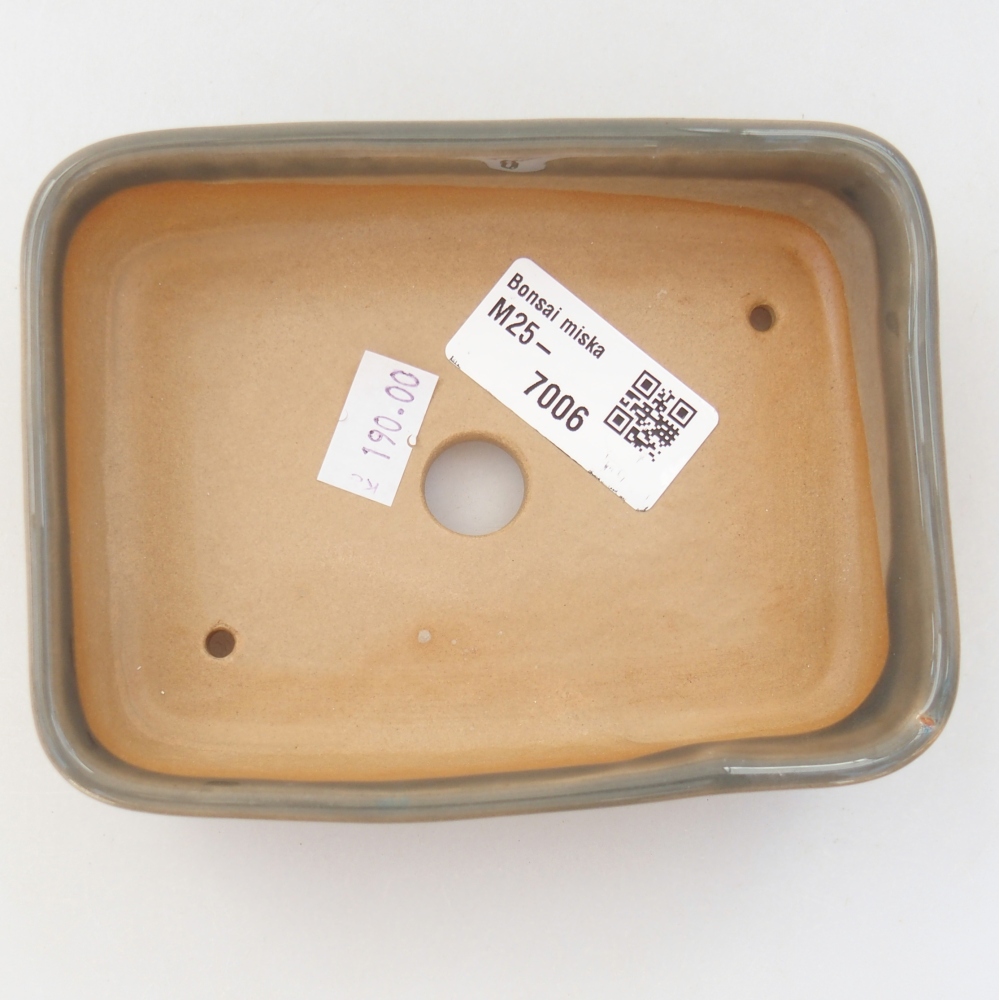 Ceramiczna miska na bonsai 13 x 9,5 x 3,5 cm, szara