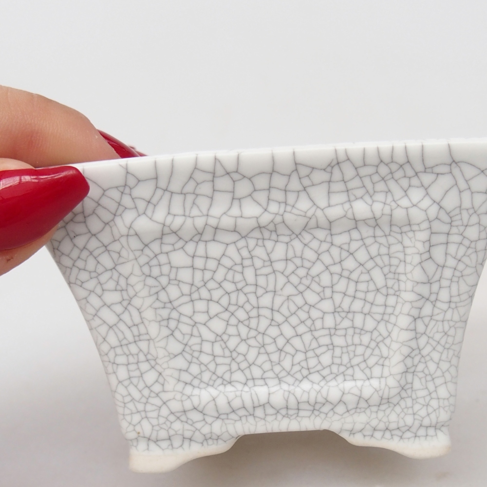 Ceramiczna miska do bonsai 8,5 x 8,5 x 5 cm, kolor raku