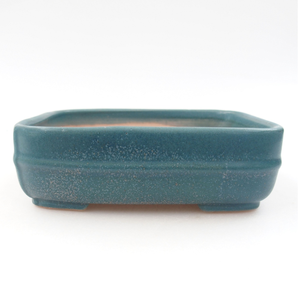 Ceramiczna miska bonsai 14 x 12 x 4,5 cm, kolor niebieski