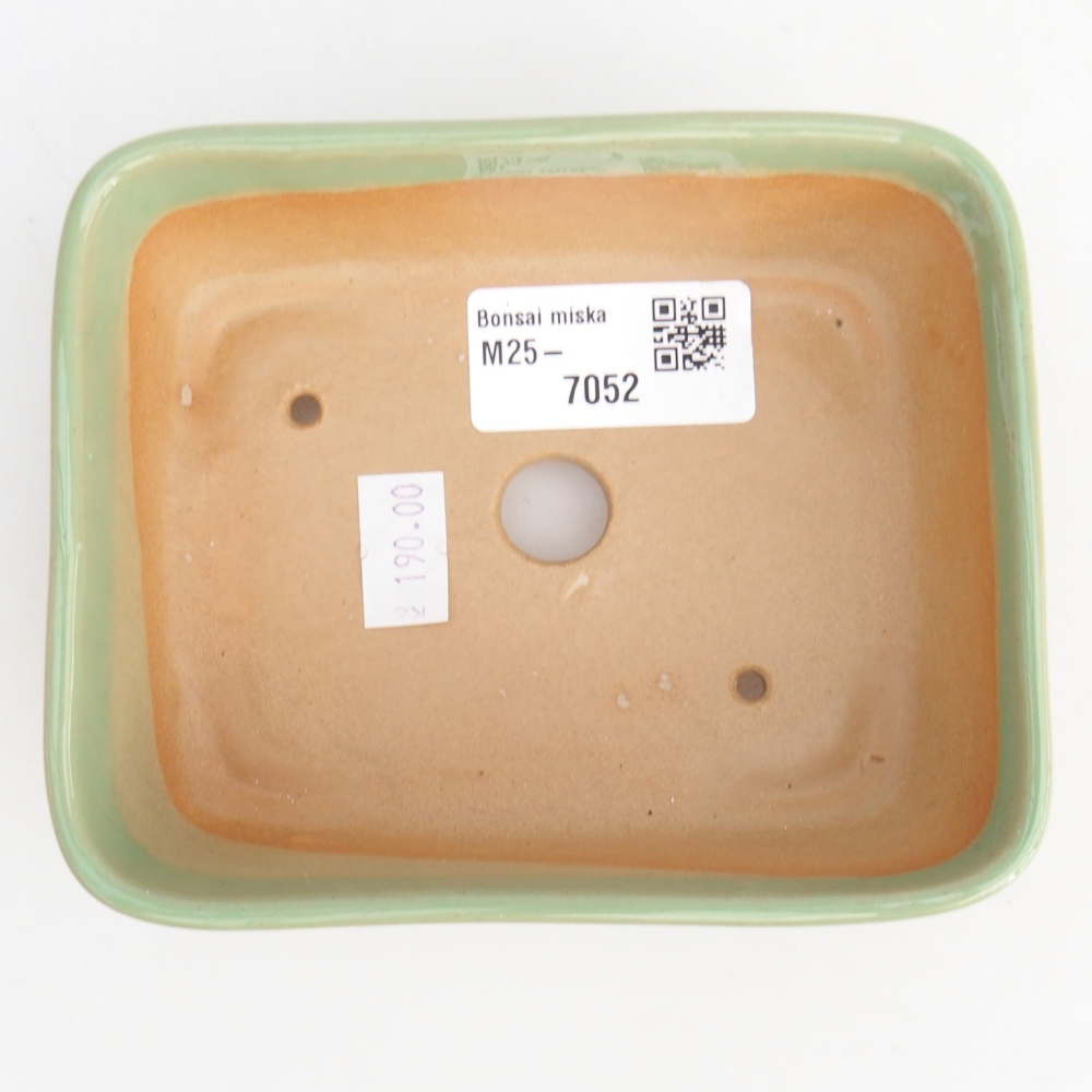 Ceramiczna miska do bonsai 12,5 x 9,5 x 3,5 cm, zielona
