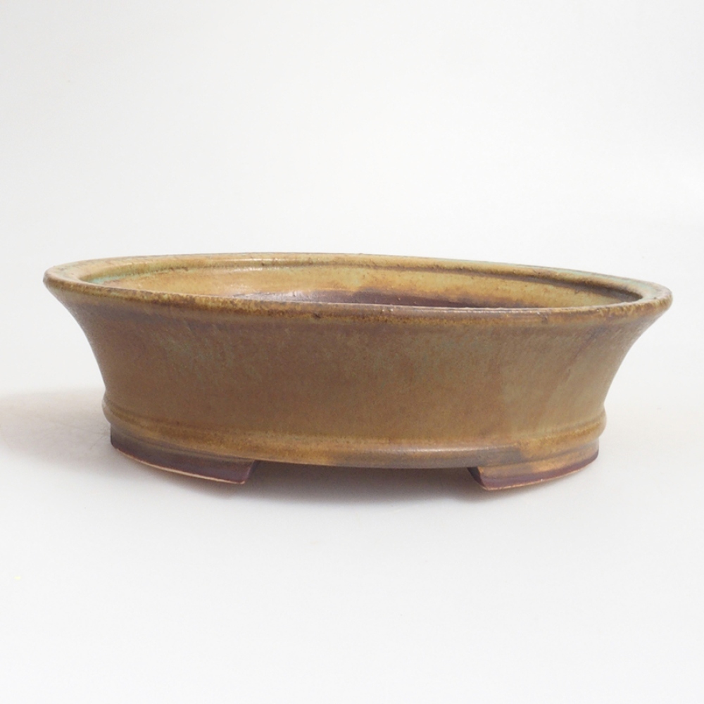 Ceramiczna miska do bonsai 17 x 15,5 x 4,5 cm, kolor zielony