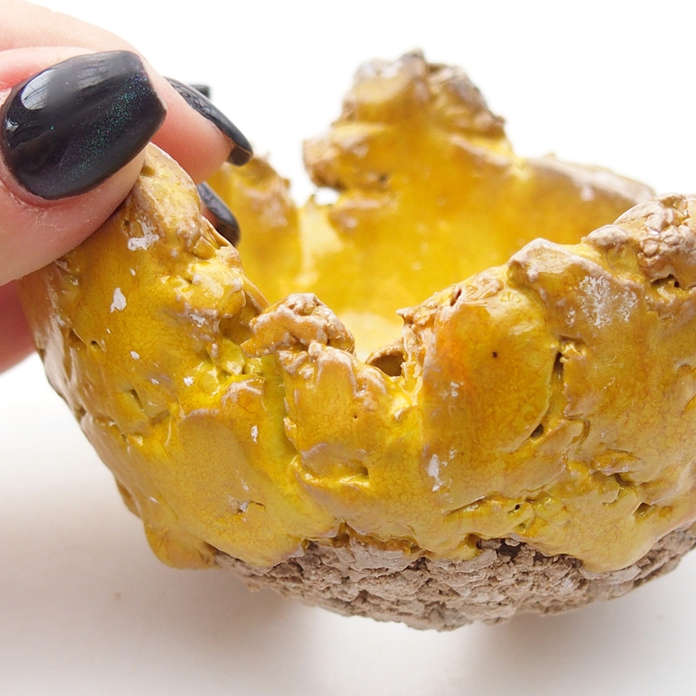 Ceramiczna muszla 9,5 x 9,5 x 6,5 cm, żółta