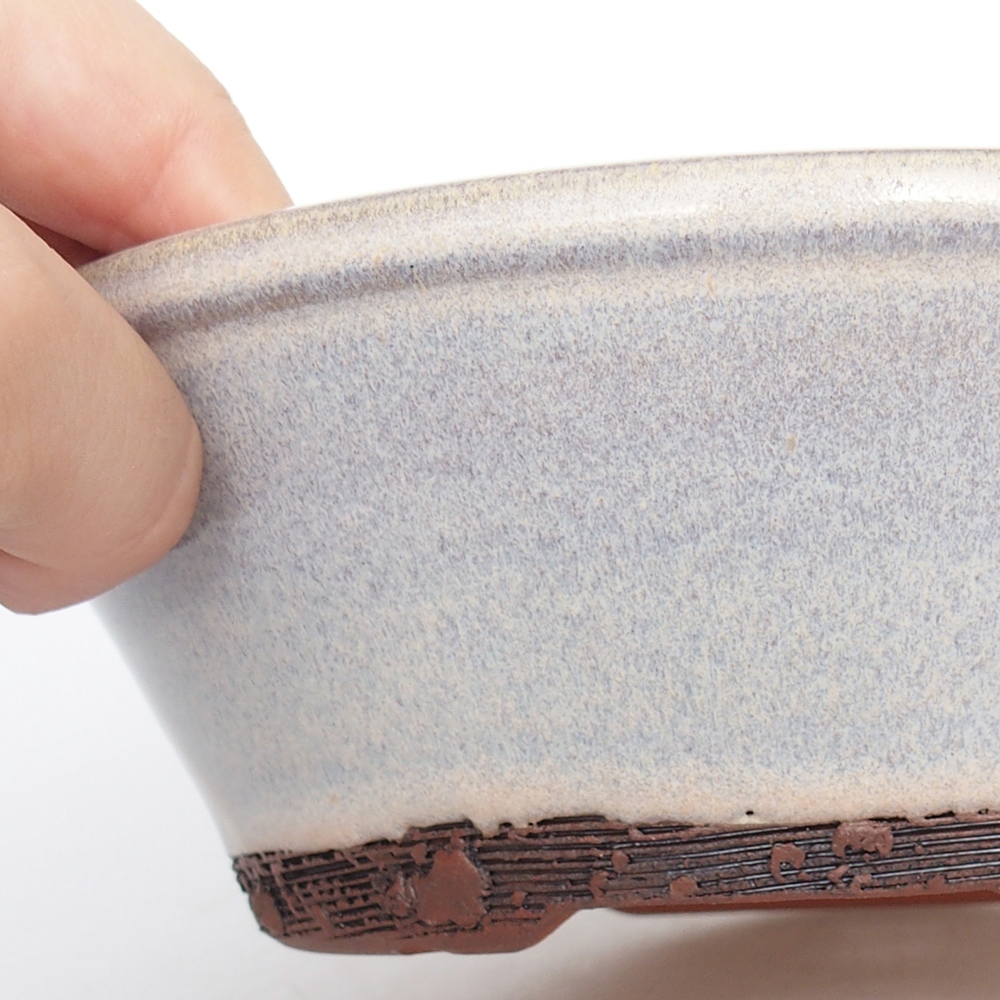 Ceramiczna miska bonsai 19 x 19 x 6 cm, kolor niebieski