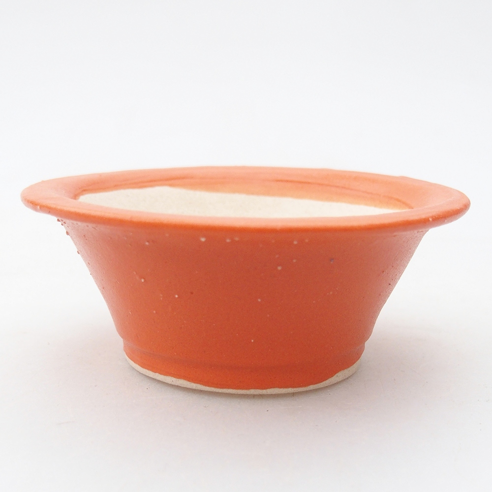 Mini miska do bonsai 7,5 x 7,5 x 3 cm, pomarańczowa