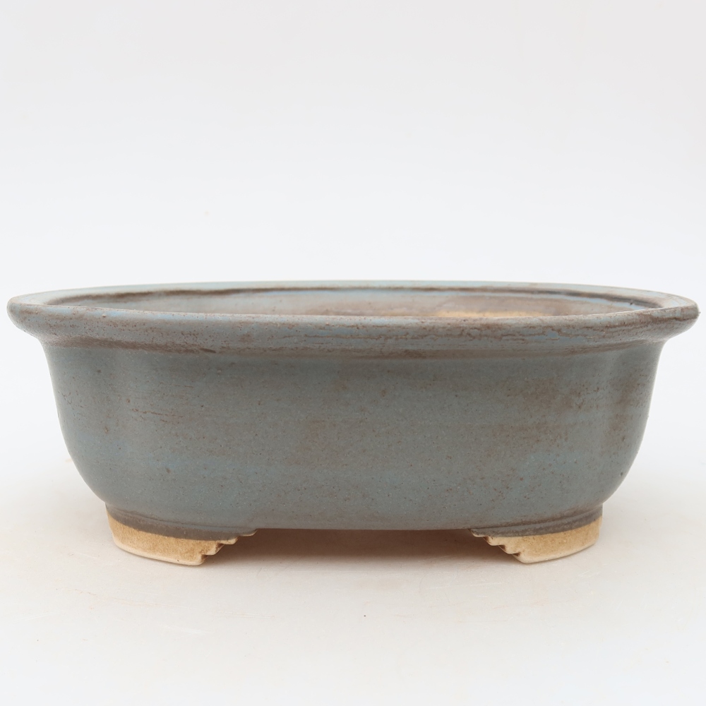 Ceramiczna miska do bonsai 20 x 16,5 x 7 cm, kolor niebieski