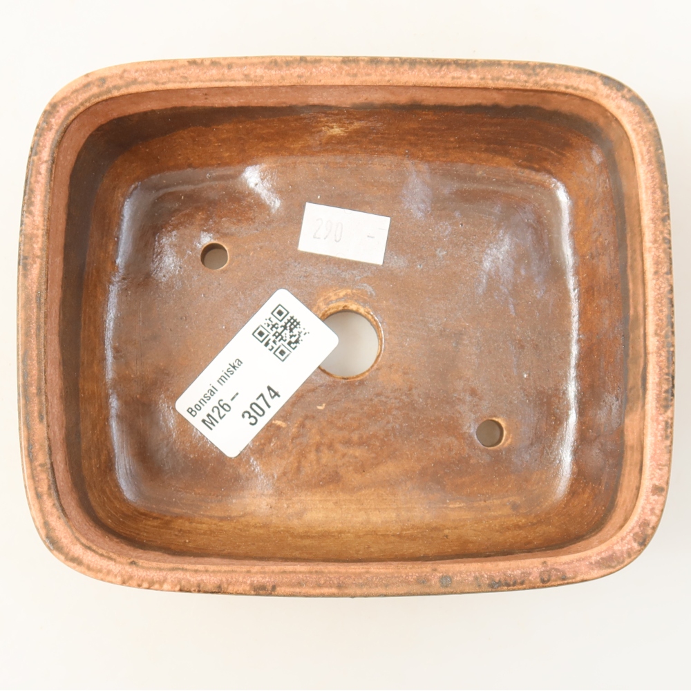 Ceramiczna miska do bonsai 14 x 11,5 x 4,5 cm, kolor różowy