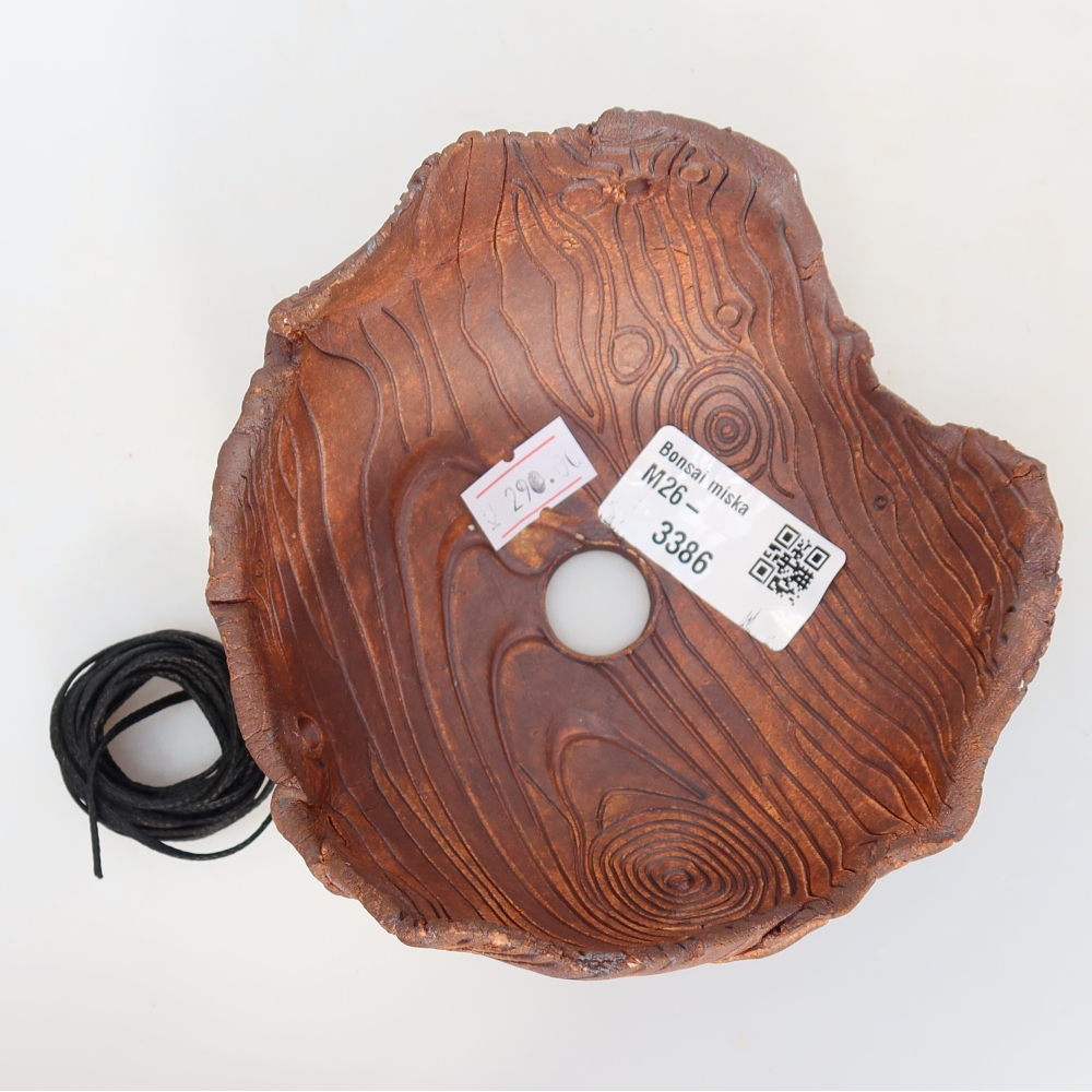 Ceramiczna skorupa do kokedamy 12 x 12 x 7 cm, kolor brązowy